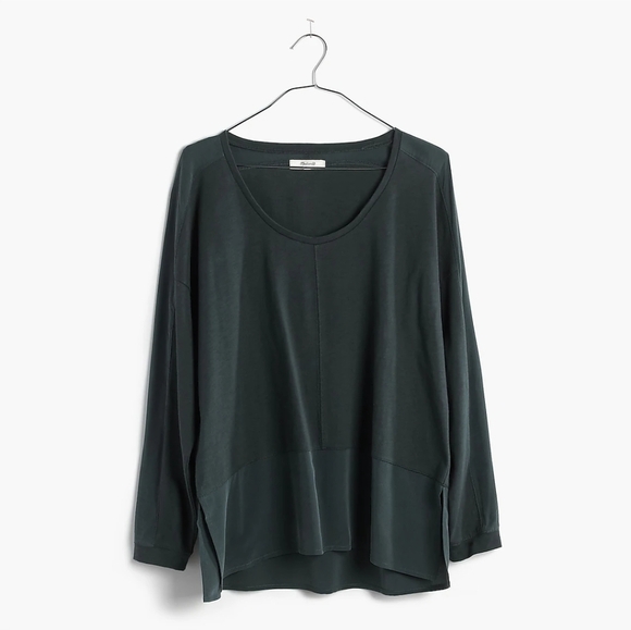 Madewell Silk Edge Dolman long sleeve tee - Picture 2 of 7